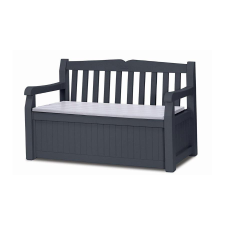 KETER Eden Garden Bench 265L kerti pad, szürke (610215) kerti bútor