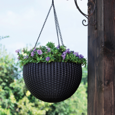 KETER FÜGGŐ KASPÓ "RATTAN STYLE HANGING" SÖTÉTBARNA, 35X35X22CM dekorációs kellék