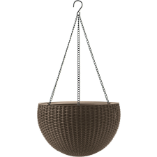 KETER HANGING SPHERE polyrattan függő virágcserép - barna kerti tárolás
