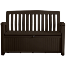 Keter Patio műanyag kerti pad tároló funkcióval, barna - 140 cm kerti bútor