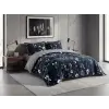  Kétoldalas ágynemű DUO SENSE NOCTIFLORA sötétkék mikroplüss/flanel Ágyneműhuzat mérete: 70 x 90 cm | 140 x 200 cm