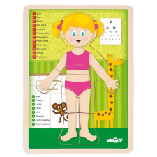  Kétoldalas puzzle - emberi test kislány angol nyelven puzzle, kirakós
