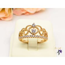  Ketrin antiallergén Tiara alakú szépen kidolgozott gyűrű-18K gyűrű