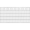  Kétrudas  hálós dekor-kerítéspanel  csúcsára állított négyszög sor  antracit  10