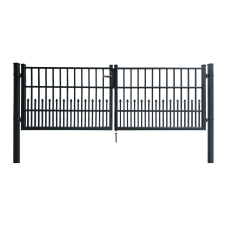  Kétszárnyú dekor-kapu Bremen bebetonozható 300 cm x 103 cm antracit kerti bútor