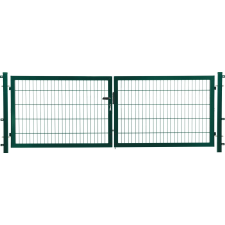 Kétszárnyú kapu Comfort egyrudas panelkitöltés zöld 100 x 300 cm kerti bútor