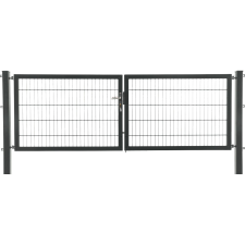 Kétszárnyú kapu Premium kétrudas panelkitöltés horganyzott 180 x 300 cm kerti bútor