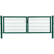  Kétszárnyú kapu  Premium  kétrudas panelkitöltés  zöld  120 x 300 cm kerti bútor