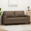  kétszemélyes barna szövetkanapé 140 cm