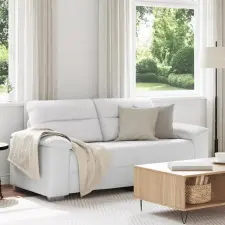  Kétszemélyes fehér műbőr kanapé 180 x 81 x 84 cm bútor