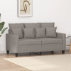  kétszemélyes fekete szövetkanapé 120 cm