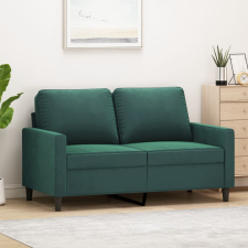  kétszemélyes sötétzöld bársony kanapé 120 cm bútor