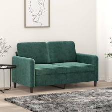  kétszemélyes sötétzöld bársony kanapé 120 cm bútor