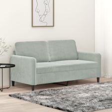 kétszemélyes világosszürke bársony kanapé 140 cm bútor
