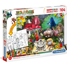 Kétszeres Puzzle - Zafari Dzsungel Kaland 104 Darab puzzle, kirakós