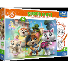 Kétszeresen szórakoztató puzzle 44 macska Super Maxi puzzle, kirakós