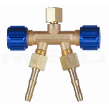  Kettős kieresztő szelep Oxigén 1/4" hegesztés