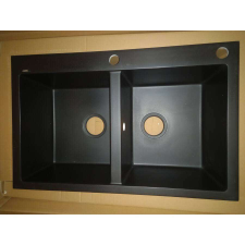 Kevmil VIVIEN gránit mosogató fekete, (78 x 50 cm) mosogatótálca