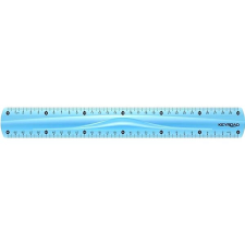 KeyRoad 30 cm hajlékony, kék vonalzó