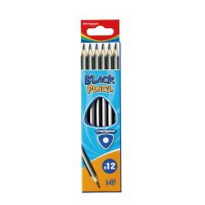 KeyRoad Grafitceruza HB, háromszögletű 12 db/bliszter Keyroad Black ceruza