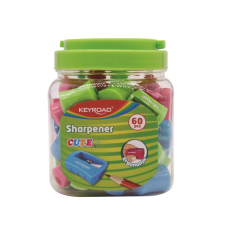 KeyRoad Hegyező 1 lyukú 60 db/display Keyroad Cute vegyes színek hegyező