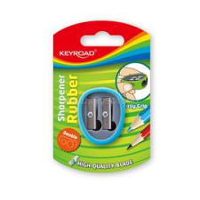 KeyRoad Hegyező 2 lyukú Rubber vegyes színek (KEYROAD_38406) hegyező