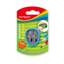 KeyRoad Hegyező 2 lyukú Rubber vegyes színek (KR970531) (KR970531) hegyező