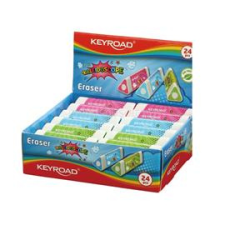 KeyRoad Radír, PVC mentes 24 db/display Kaleidoscope vegyes színek (KEYROAD_38452) radír