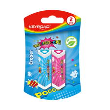 KeyRoad Radír, PVC mentes 2 db/bliszter Keyroad Kaleidoscope vegyes színek radír