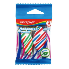 KeyRoad Radír, PVC mentes 2 db/bliszter Keyroad Madagascar Wonder vegyes mintázat radír