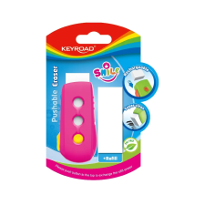KeyRoad Radír, PVC mentes 2 db/bliszter Keyroad Smile Eraser vegyes színek radír