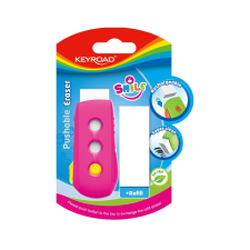 KeyRoad Radír, PVC mentes 2 db/bliszter Keyroad Smile Eraser vegyes színek radír