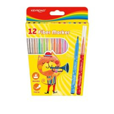 KeyRoad Rostirón, filctoll készlet 2 mm 12 db/bliszter vegyes színek (KEYROAD_38482) filctoll, marker