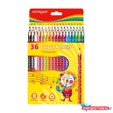 KeyRoad Színes ceruza készlet 18 cm háromszögletû Keyroad 36 különféle szín színes ceruza