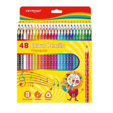 KeyRoad Színes ceruza készlet 18 cm háromszögletű Keyroad 48 klf. szín színes ceruza