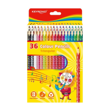 KeyRoad színes ceruza készlet háromszögletű, 36 szín (KR972503) (KR972503) színes ceruza