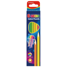 KeyRoad színes ceruza készlet háromszögletű, 6 neon szín (KR971754) színes ceruza