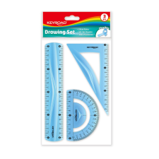 KeyRoad Vonalzó készlet 20 cm, flexibilis 3 db/bliszter Keyroad vegyes színek vonalzó