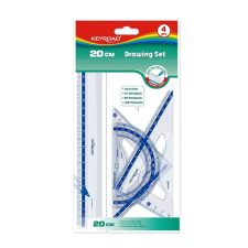 KeyRoad Vonalzó készlet 20cm, 4 db/bliszter Keyroad vonalzó