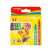 KeyRoad Zsírkréta készlet 8x90mm 12 db/bliszter Keyroad Wax Crayon vegyes színek kréta
