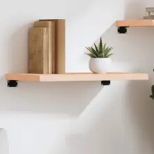  Kezeletlen tömör tölgyfa fali polc 60x30x(2-4) cm bútor