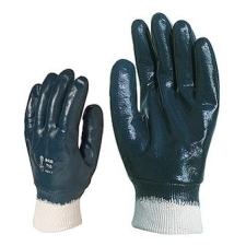  KÉZHÁTON CSUKLÓIG TELJESEN MÁRTOTT KÉK NITRIL KESZTYŰ (8) védőkesztyű