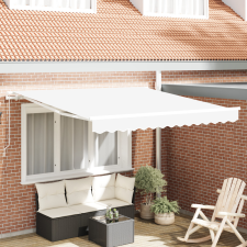  Kézi Behúzható Napellenző Fehér 350x250 cm kerti bútor
