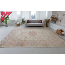 Kézi csomózású perzsa EXKLUZÍV selyem kontural Tebriz krémes puder szőnyeg 300x200cm lakástextília