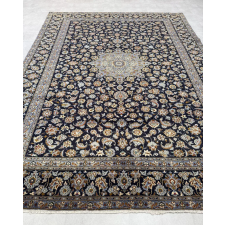  Kézi csomózású perzsa  Kashan Kékes szőnyeg 400x295cm lakástextília