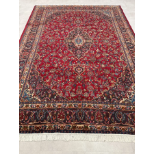  Kézi csomózású perzsa Mashed Bordós Kékes szőnyeg 345x245cm lakástextília