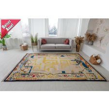 Kézi csomózású perzsa modern exkluzív Nomád sárgás kékes szőnyeg kb 200x300cm lakástextília
