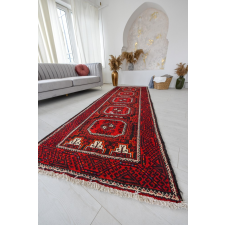 Kézi csomózású perzsa szőnyeg Hamadan 304x105cm lakástextília