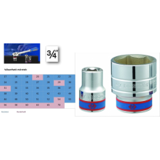  Kézi dugókulcs fej 6 lapú 3/4&quot; rövid 26 mm dugókulcs