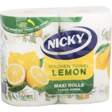 Kéztörlő, tekercses, 2 rétegű, 90 lap, "Nicky", citrom higiéniai papíráru